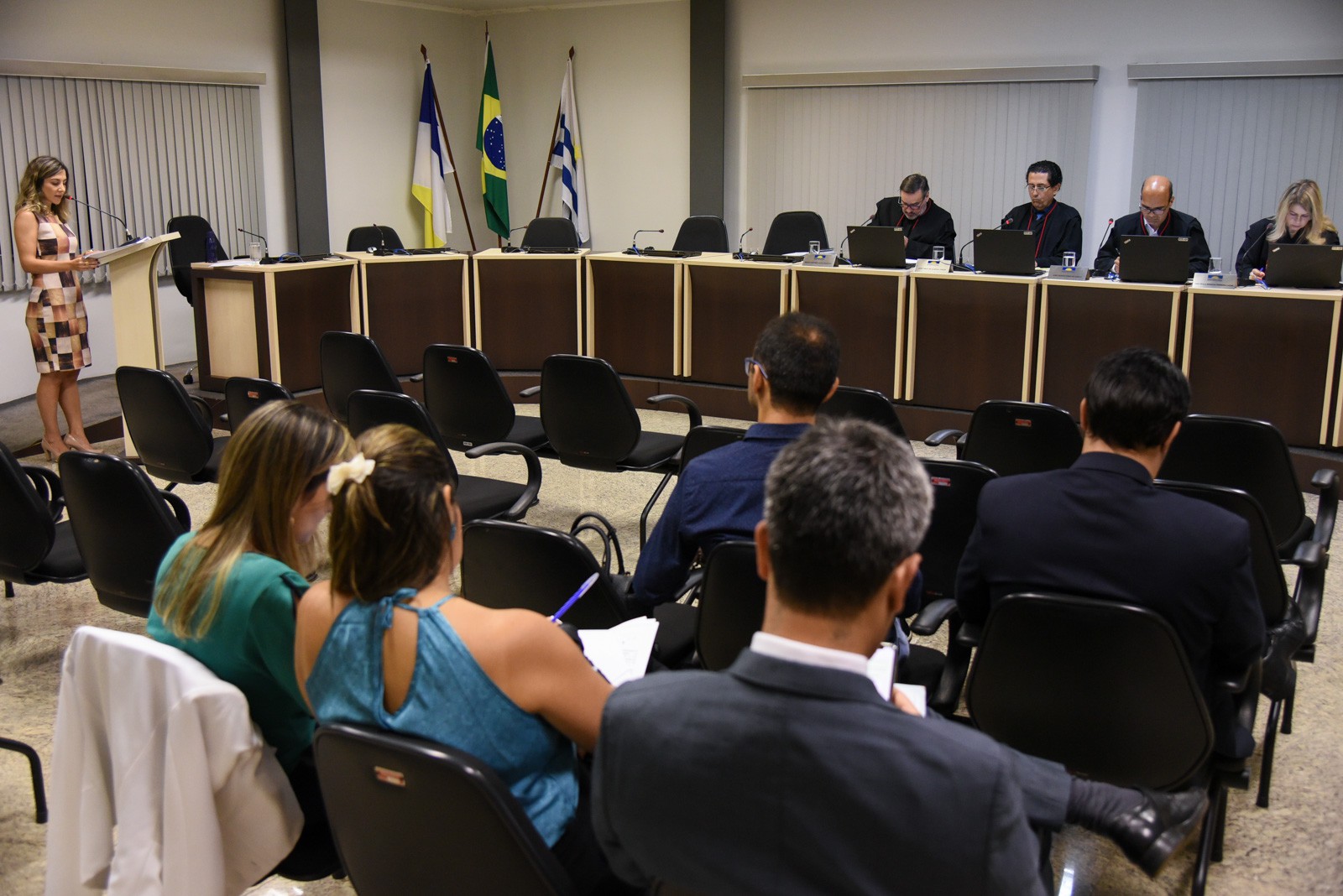 Sustentação oral da promotora de Justiça Renata Castro Rampanelli Cisi (Foto: Marcelo de Deus)