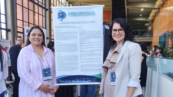 A aluna Adelaide Gomes de Araújo Franco apresentou sua pesquisa sobre a creche como um direito humano fundamental