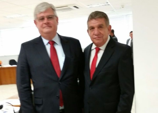  Clenat Renaut e Rodrigo Janot durante reunião do CNPG