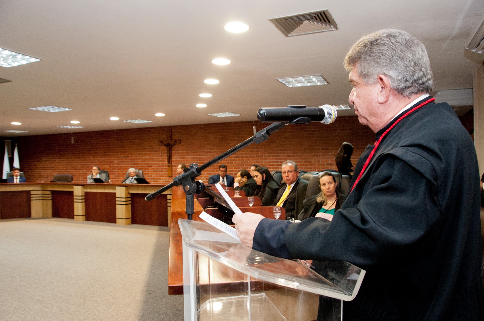 no discursso, o Procurador-Geral de Justiça destacou a credibilidade conquistada pelas instituições junto ao cidadão