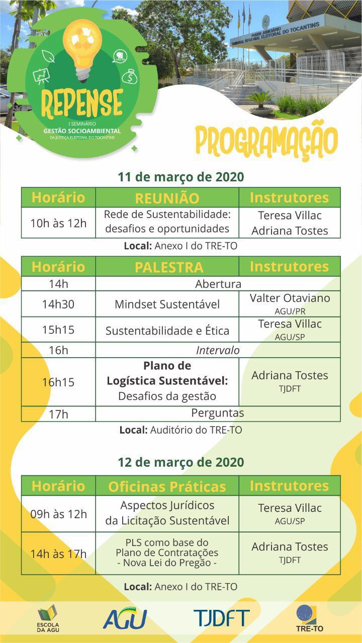 Programação do seminário