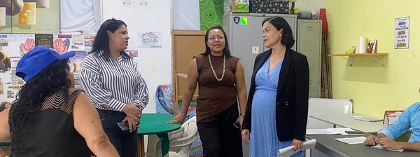 Registro da vistoria, que teve à frente a promotora de Justiça Bartira Quinteiro