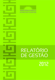 Capa Relatório de Gestão 2013 - ano base 2012