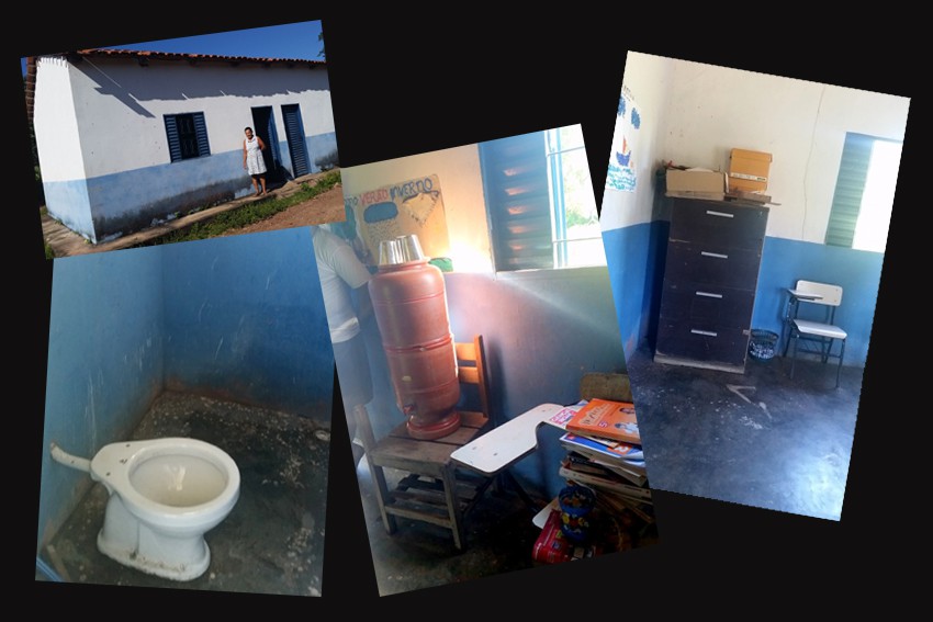 Escola precária fica localizada na zona rural
