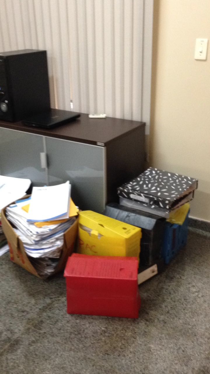Documentos apreendidos na prefeitura