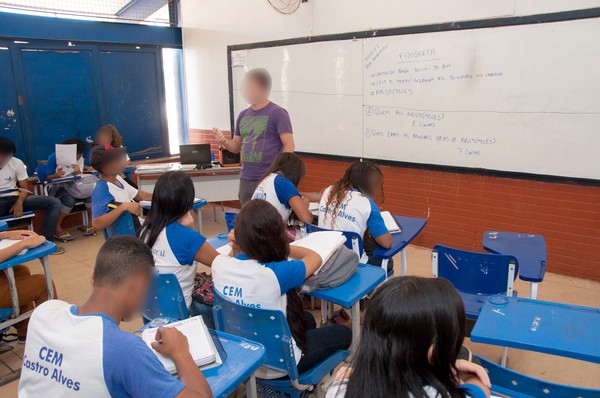 estudantes em sala de aula no Tocantins