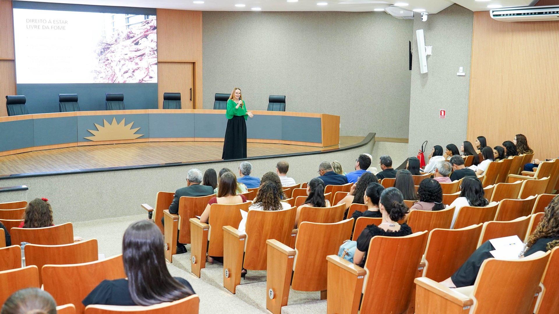 Doutora Míriam Balestro, especialista no tema, em sua palestra magna