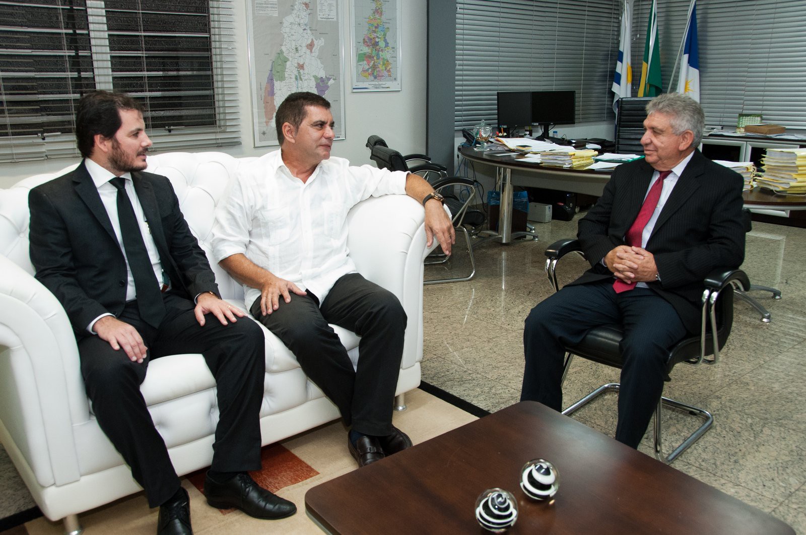 Públio Borges, Carlos Amastha e Clenan Renaut de Melo Pereira (e/d)