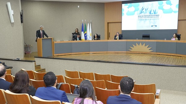 PGJ discursa na abertura da capacitação sobre a rede de proteção às vítimas de crimes e ato infracionais violentos