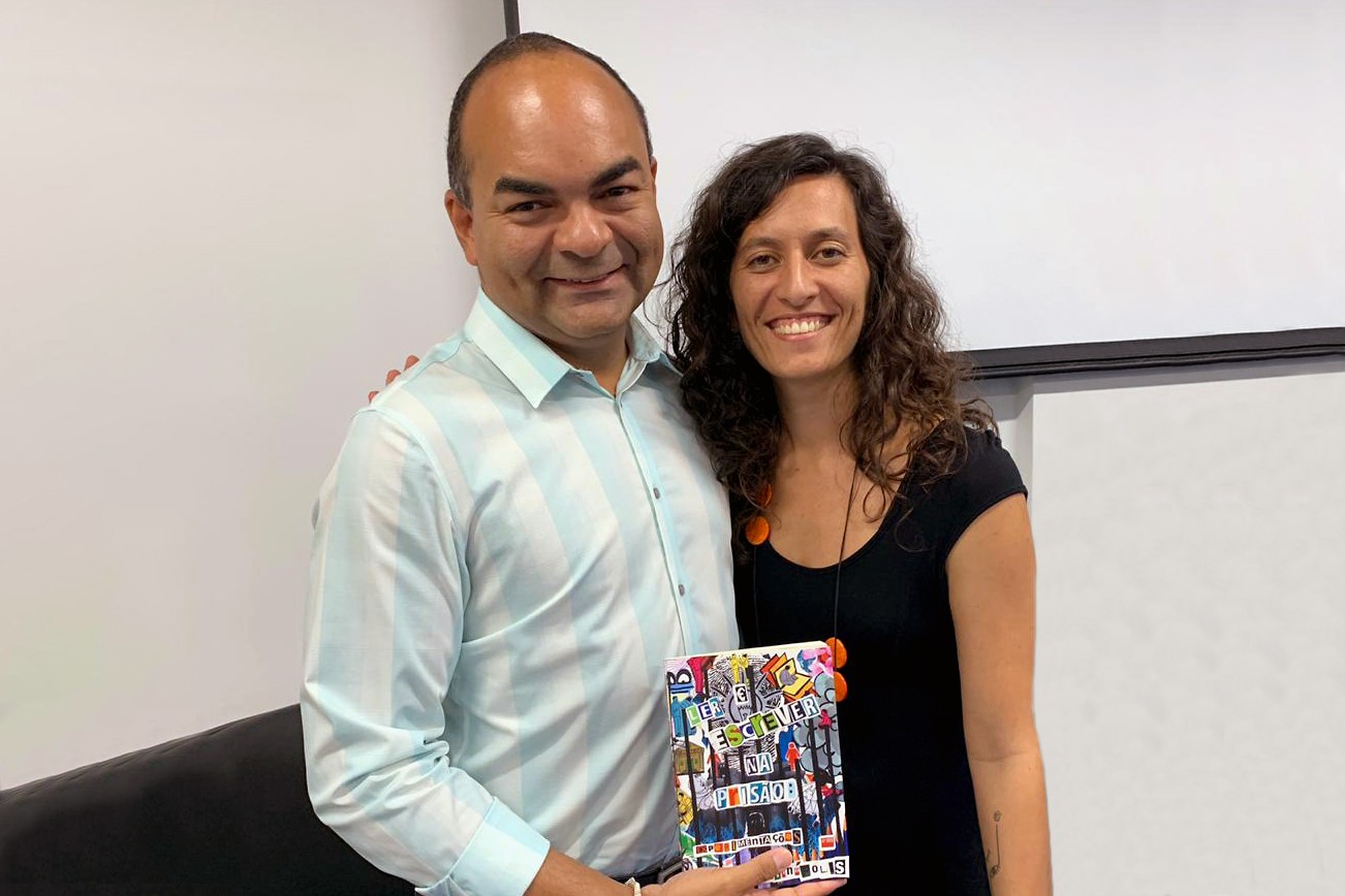 Promotor de Justiça Celsimar Custódio e a professora Aline Campos