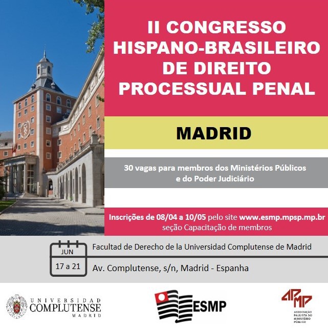 Congresso será realizado de 17 a 214 de junho