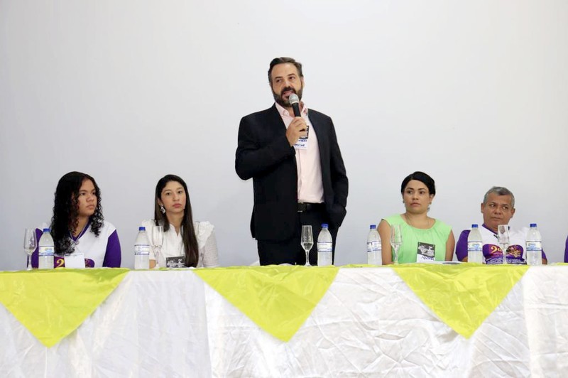 Momento do pronunciamento do promotor de Justiça Leonardo Gouveia Olhê Blanck