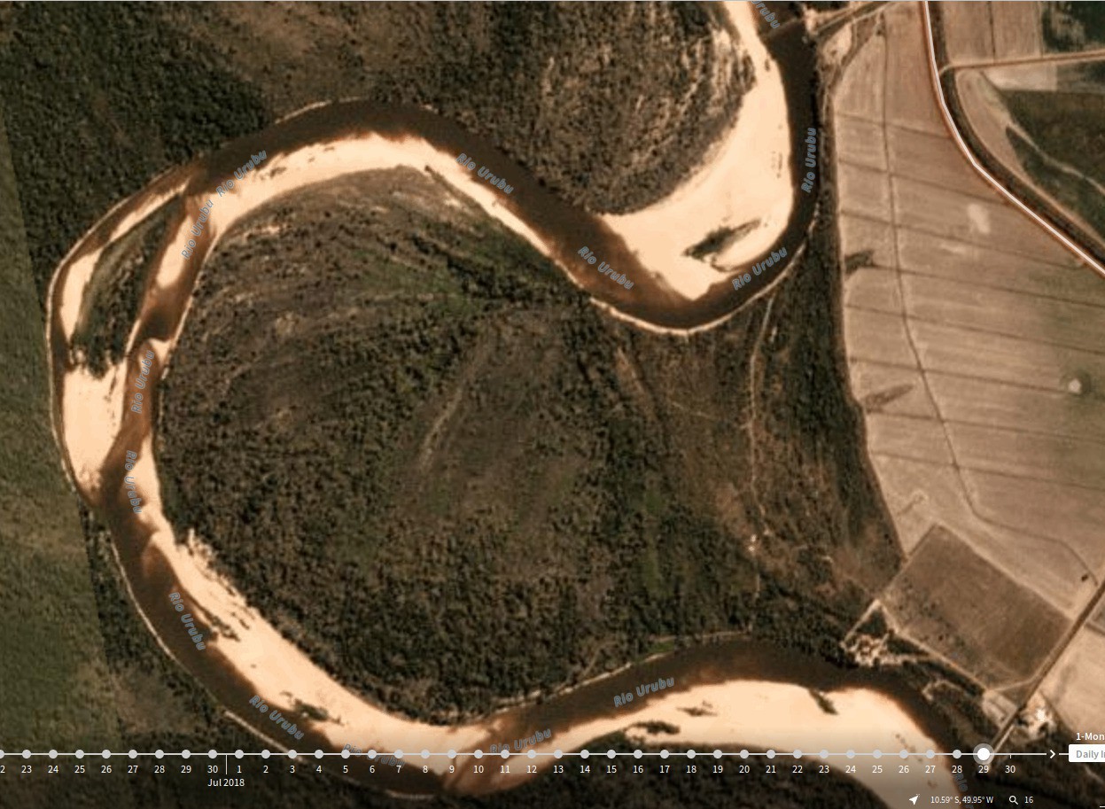 Rioz da bacia têm secado nos períodos de estiagem, como nesta imagem de 2018