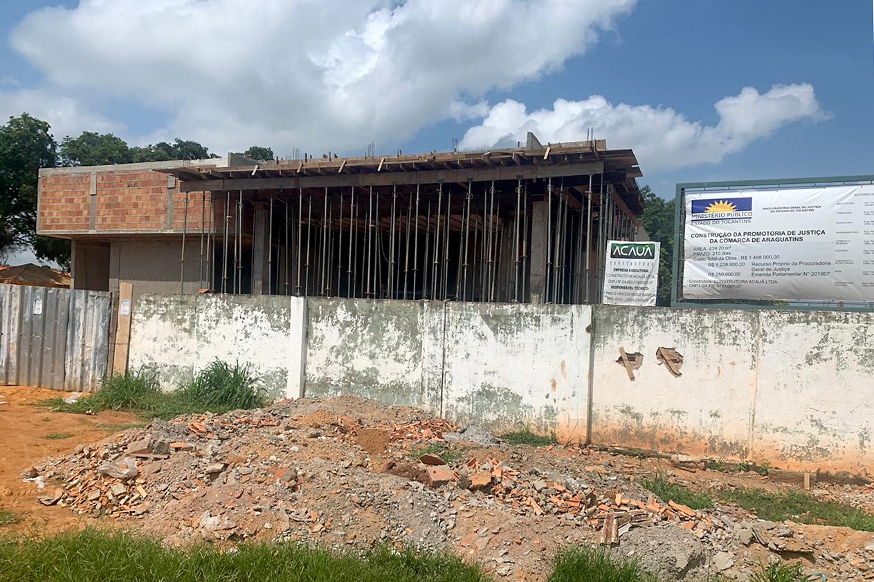 Sede das Promotorias de Justiça de Araguatins deve ser entregue em março de 2020