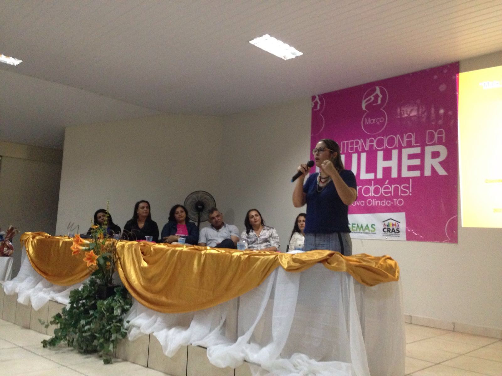 Palestra foi ministrada no dia da mulher em Nova Olinda.