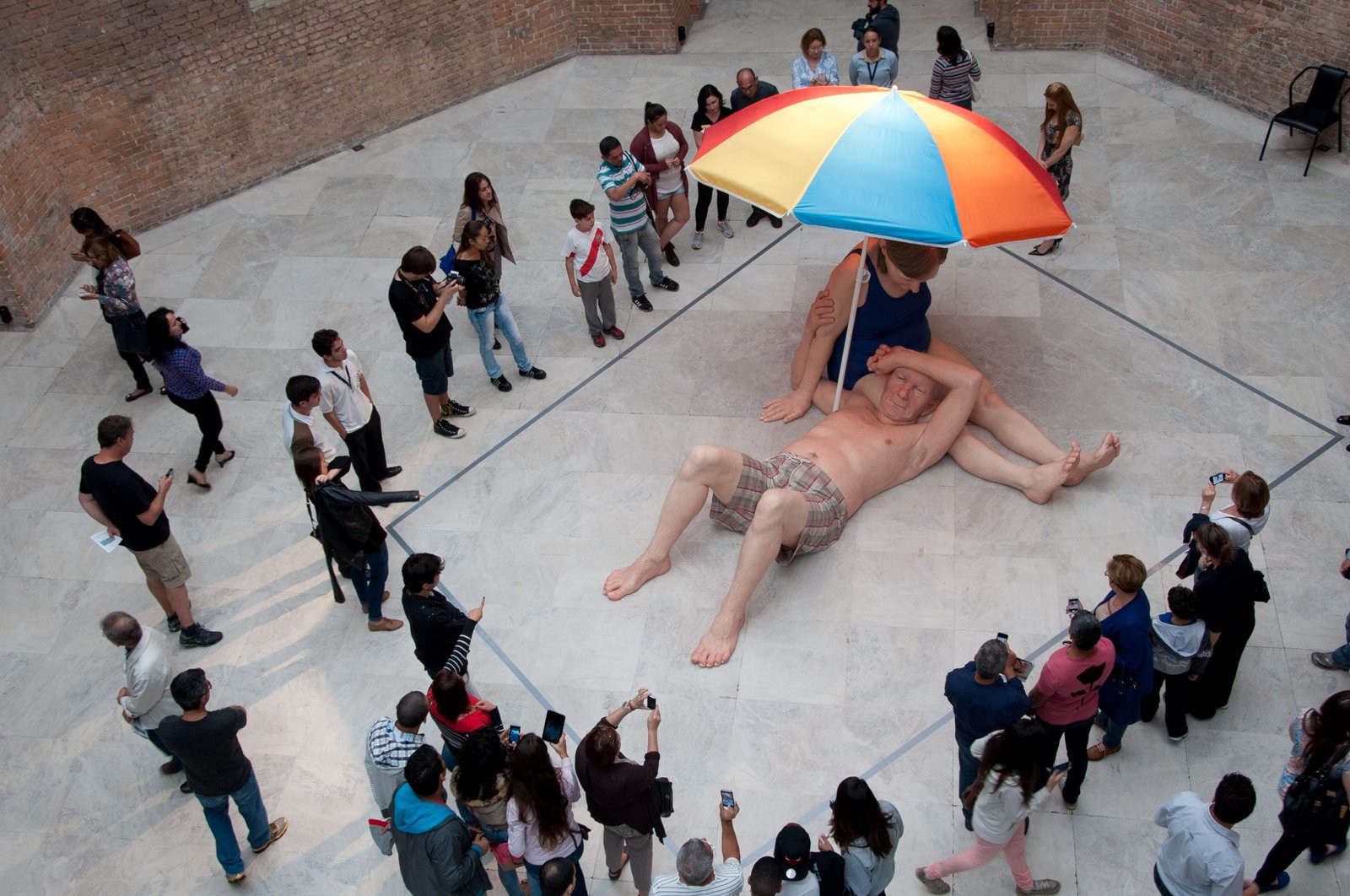 Esculturas gigantes na Pinacoteca