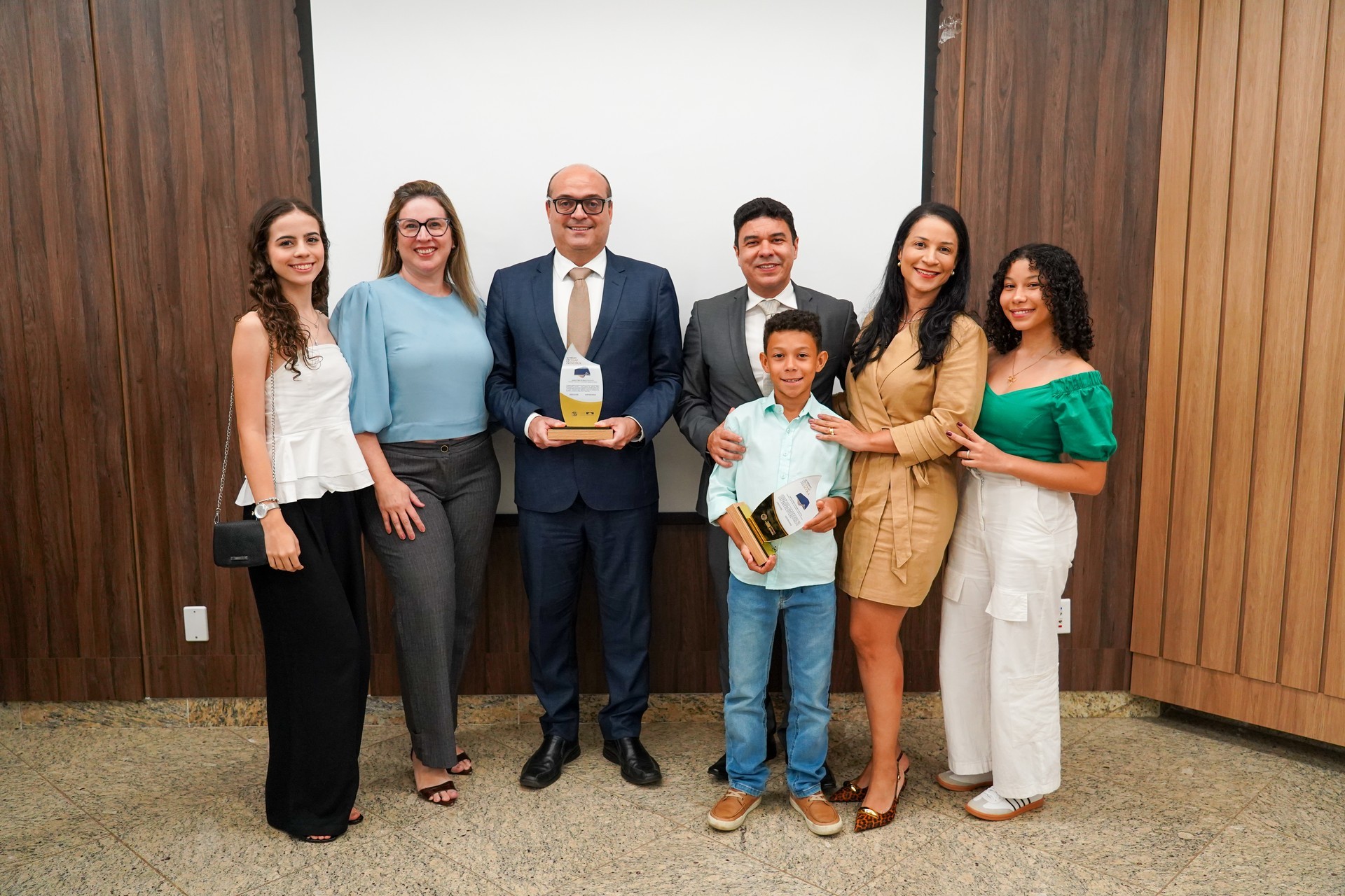 As famílias dos promotores de Justiça vencedores prestigiaram a cerimônia