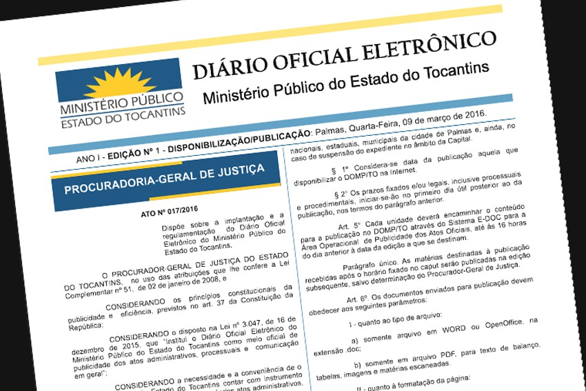 O diário já está disponível