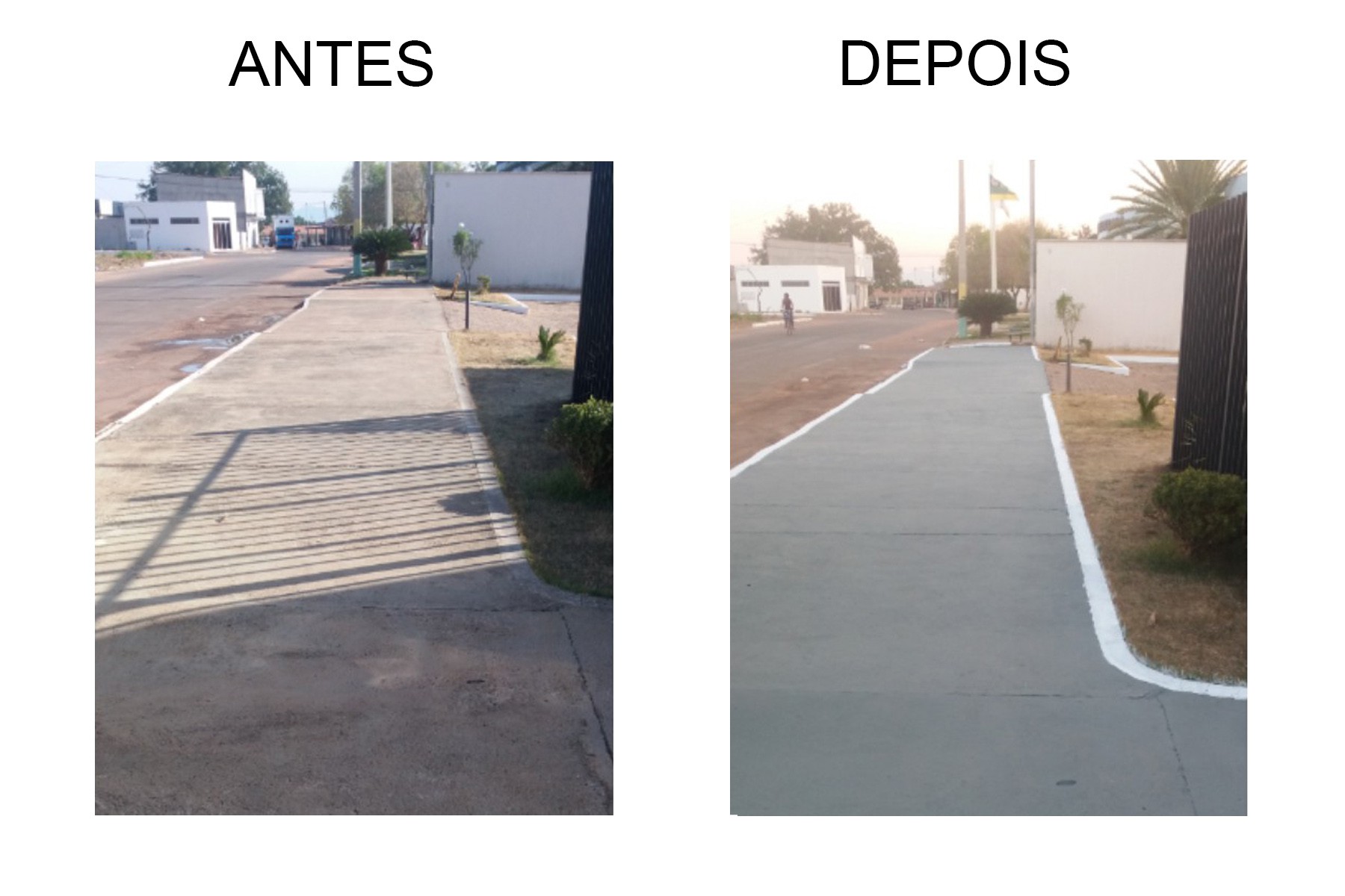 Foi realizada a pintura geral do prédio e da calçada
