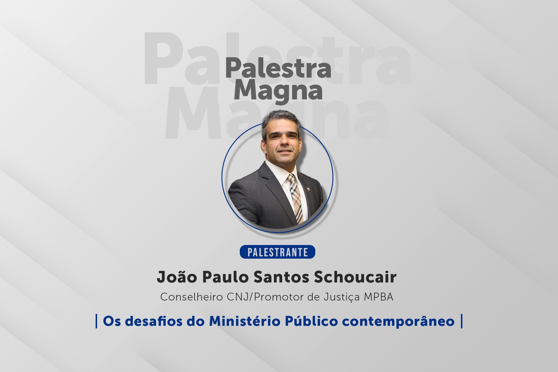 Palestra de  João Paulo Santos Schoucair ocorrerá dia 29