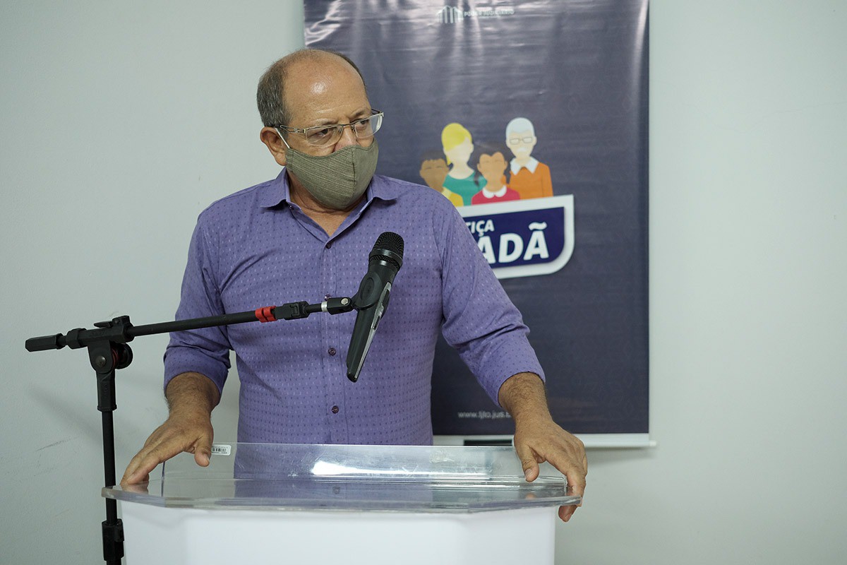 Caleb Melo durante o Justiça Cidadã
