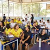 Estudantes da Escola Estadual Cívico-Militar Vila União e alunos da UMA se encontraram em uma ação do projeto Ponto a Ponto