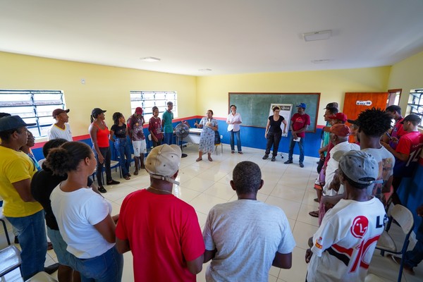 Reunião de apresentação para os moradores do polo Albinos