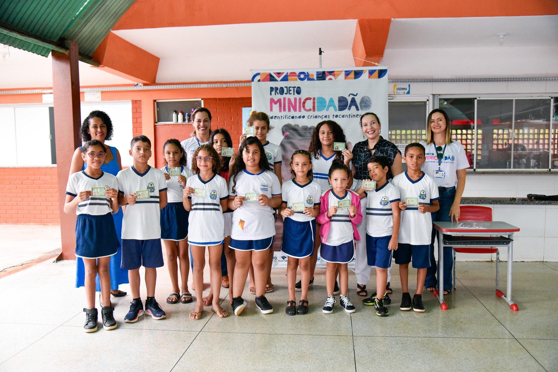 Alunos da Escola Municipal Paulo Freire, em Palmas